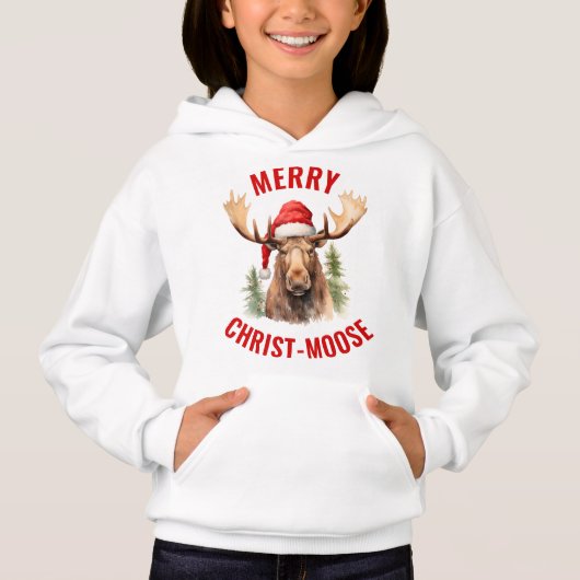 Vrolijk Christus-eland Grappige Kerstmis Moose (Voorkant)