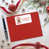 Vrolijk Christus-eland Grappige Kerstmis Moose Etiket