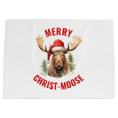 Vrolijk Christus-eland Grappige Kerstmis Moose Groot Cadeauzakje (Voorkant)