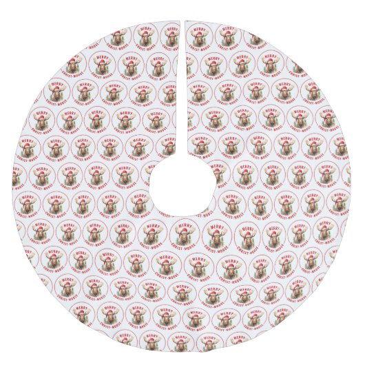 Vrolijk Christus-eland Grappige Kerstmis Moose Kerstboom Rok (Voorkant)