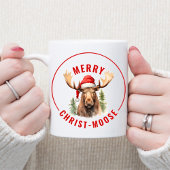 Vrolijk Christus-eland Grappige Kerstmis Moose Koffiemok