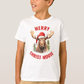 Vrolijk Christus-eland Grappige Kerstmis Moose T-shirt (Voorkant)