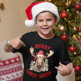 Vrolijk Christus-eland Grappige Kerstmis Moose T-shirt