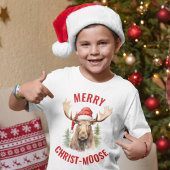Vrolijk Christus-eland Grappige Kerstmis Moose T-shirt
