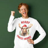 Vrolijk Christus-eland Grappige Kerstmis Moose T-shirt
