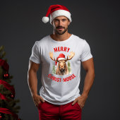 Vrolijk Christus-eland Grappige Kerstmis Moose T-shirt
