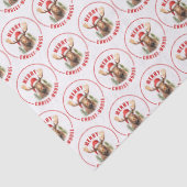 Vrolijk Christus-eland Grappige Kerstmis Moose Tissuepapier (Detail)