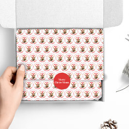 Vrolijk Christus-eland Grappige Kerstmis Moose Tissuepapier