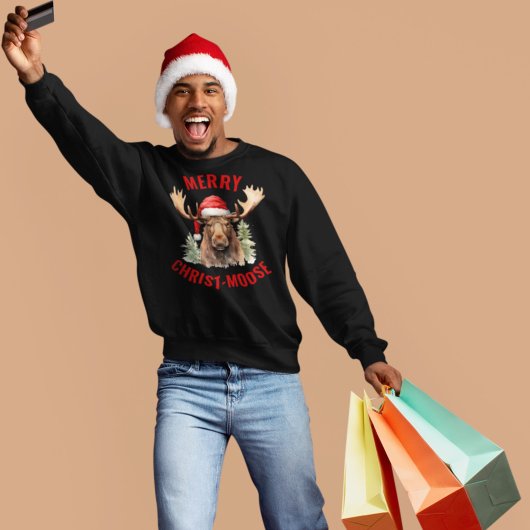 Vrolijk Christus-eland Grappige Kerstmis Moose Trui