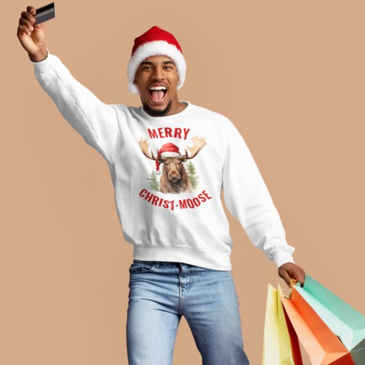 Vrolijk Christus-eland Grappige Kerstmis Moose Trui