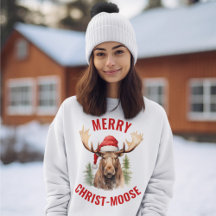 Vrolijk Christus-eland Grappige Kerstmis Moose