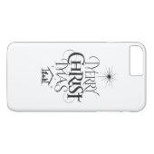Vrolijk Christus Mas Religieuze Kerstmis Kalligraf Case-Mate iPhone Case (Achterkant (Horizontaal))