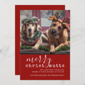 Vrolijk Christus MUTTS Hond Foto Cute Simple Feestdagenkaart (Voorkant / Achterkant)