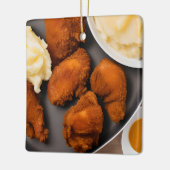Vrolijk Cluckin 'Christmas Fried Chicken Keramisch Ornament (Links)