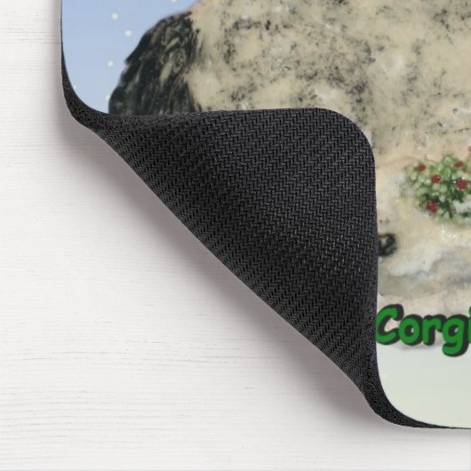 Vrolijk Corgi Kerstfeest. Muismat (Hoek)