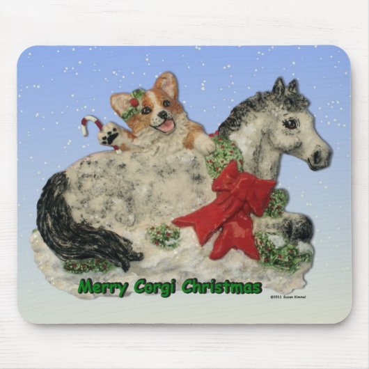 Vrolijk Corgi Kerstfeest. Muismat (Voorkant)