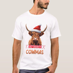 Vrolijk Cowmas Schattige Kerstmis Kerstman Kalf Xm T-shirt
