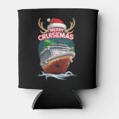 Vrolijk Cruisemas Cruiseschip Familie Kerstmis Gra Blikjeskoeler (Voorkant)