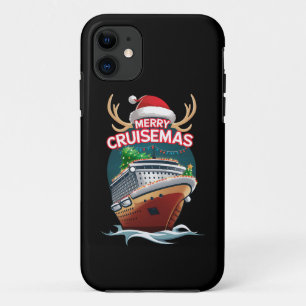 Vrolijk Cruisemas Cruiseschip Familie Kerstmis Gra Case-Mate iPhone Case