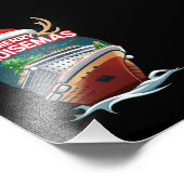 Vrolijk Cruisemas Cruiseschip Familie Kerstmis Gra Foto Afdruk (Hoek)