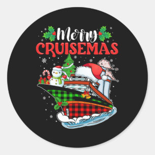Vrolijk Cruisemas Familie Cruise Kerstmis 2023 Fun Ronde Sticker