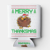 Vrolijk dankzegging Thanksgiving kalkoen lelijke k Blikjeskoeler (Achterkant)