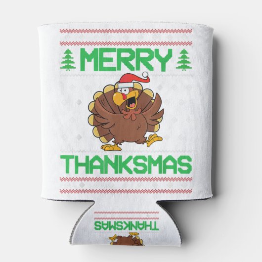 Vrolijk dankzegging Thanksgiving kalkoen lelijke k Blikjeskoeler (Achterkant)