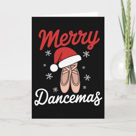 Vrolijk DansKerstmis Llet Dansleraar Kerst Dans Kaart (Voorkant)