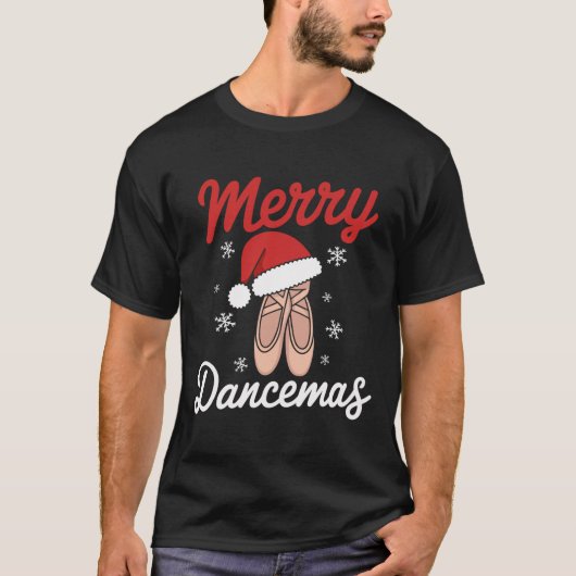 Vrolijk DansKerstmis Llet Dansleraar Kerst Dans T-shirt (Voorkant)