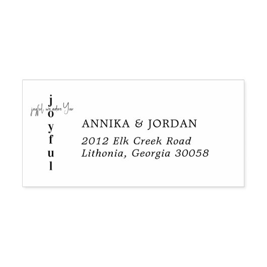 Vrolijk dat we je aanbidden | Kerstliederen Zelfinktende Stempel (Design)