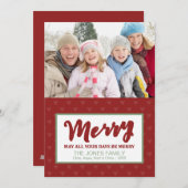 Vrolijk - de Foto van de Vakantie Feestdagenkaart (Voorkant / Achterkant)