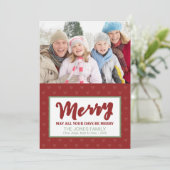 Vrolijk - de Foto van de Vakantie Feestdagenkaart (Staand voorkant)