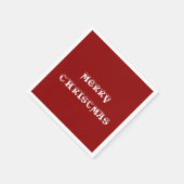 Vrolijk donkerrood papier voor kerstmis servet (Hoek)