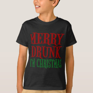 Vrolijk Drink Ik ben Christmas Funny Xmas Wijn Dri T-shirt