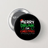 Vrolijk Drink Ik ben Kerst Grappig Kerstgrap Xmas Ronde Button 5,7 Cm (Voorkant /achterkant)