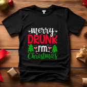VROLIJK DRINK IK BEN KERSTGRAPPIG T-SHIRT