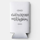 Vrolijk Drink Ik ben Kerstmis | Grappige Drink Hum Seltzer Blikjeskoeler (Achterkant)