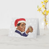Vrolijk Drink, ik ben Kerstmis. Kaart (Gele Bloem)