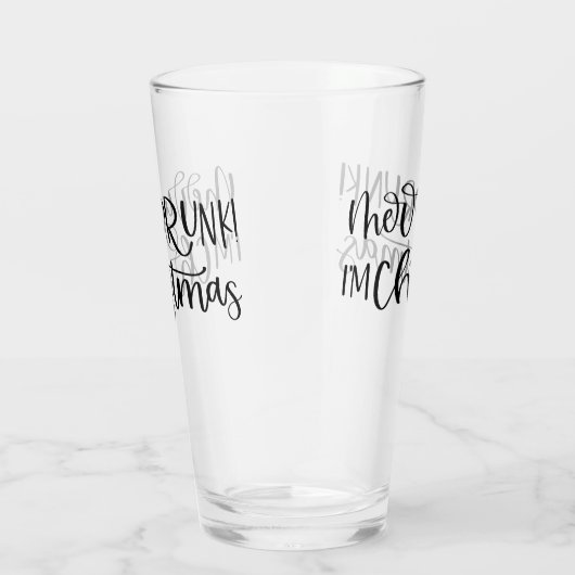 Vrolijk Drink met kerst | Grappige Drink Humor Glas (Rechts)