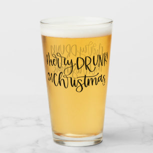 Vrolijk Drink met kerst   Grappige Drink Humor Glas