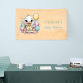 Vrolijk eendje Baby shower Spandoek (Beurs)