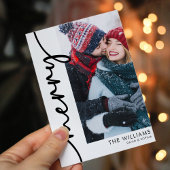 Vrolijk eenvoudig vakantiescript Modern Christmas Feestdagenkaart