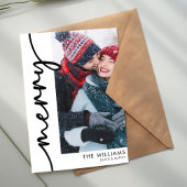 Vrolijk eenvoudig vakantiescript Modern Christmas Feestdagenkaart