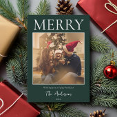 Vrolijk eenvoudige moderne minimale foto feestdagenkaart