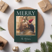 Vrolijk eenvoudige moderne minimale foto feestdagenkaart