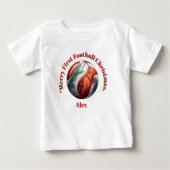 Vrolijk eerste Football Christmas Baby Gift (Voorkant)