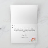 Vrolijk eerste kerstfeest als gezin van vier bedankkaart (Binnen)