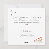 Vrolijk eerste kerstfeest als gezin van vier feestdagenkaart (Achterkant)