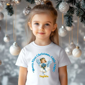 Vrolijk Eerste Kerstfeest Kleine Engel Naam Cadeau