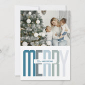 Vrolijk Elegant Familie Foto Kerstvakantie Kaart (Voorkant)